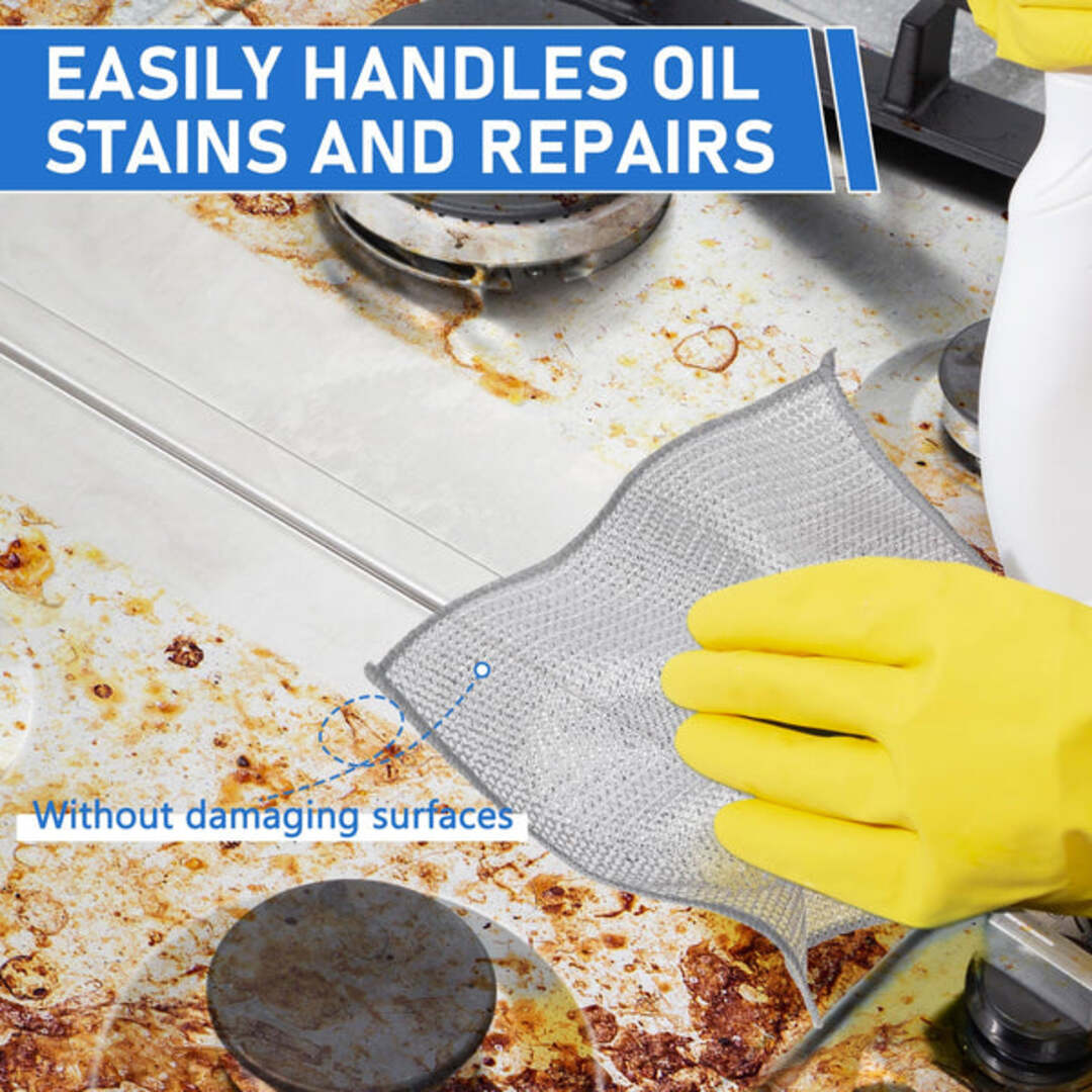 SilverScrub | Herbruikbare Schuursponsdoekjes met Diamantweef