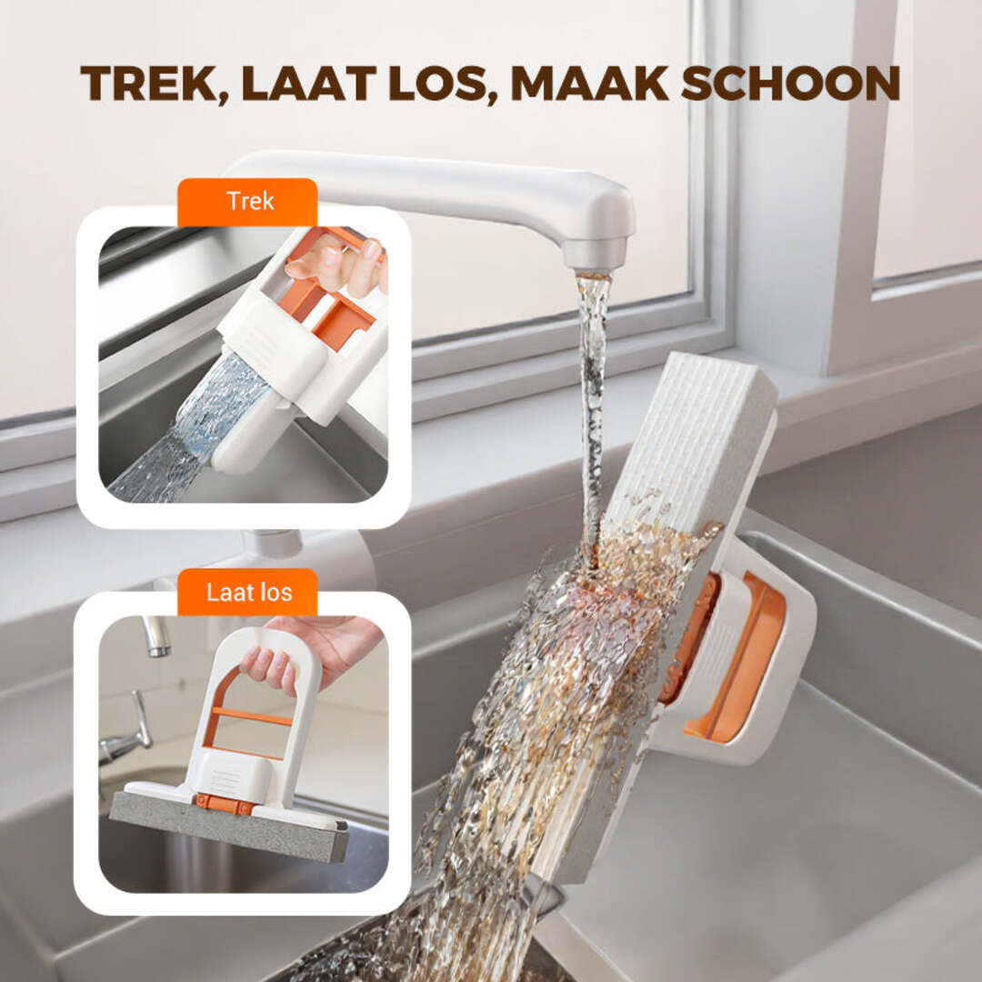 SwiftClean | Kleine Reinigingsmop met Automatisch Wringmechanisme