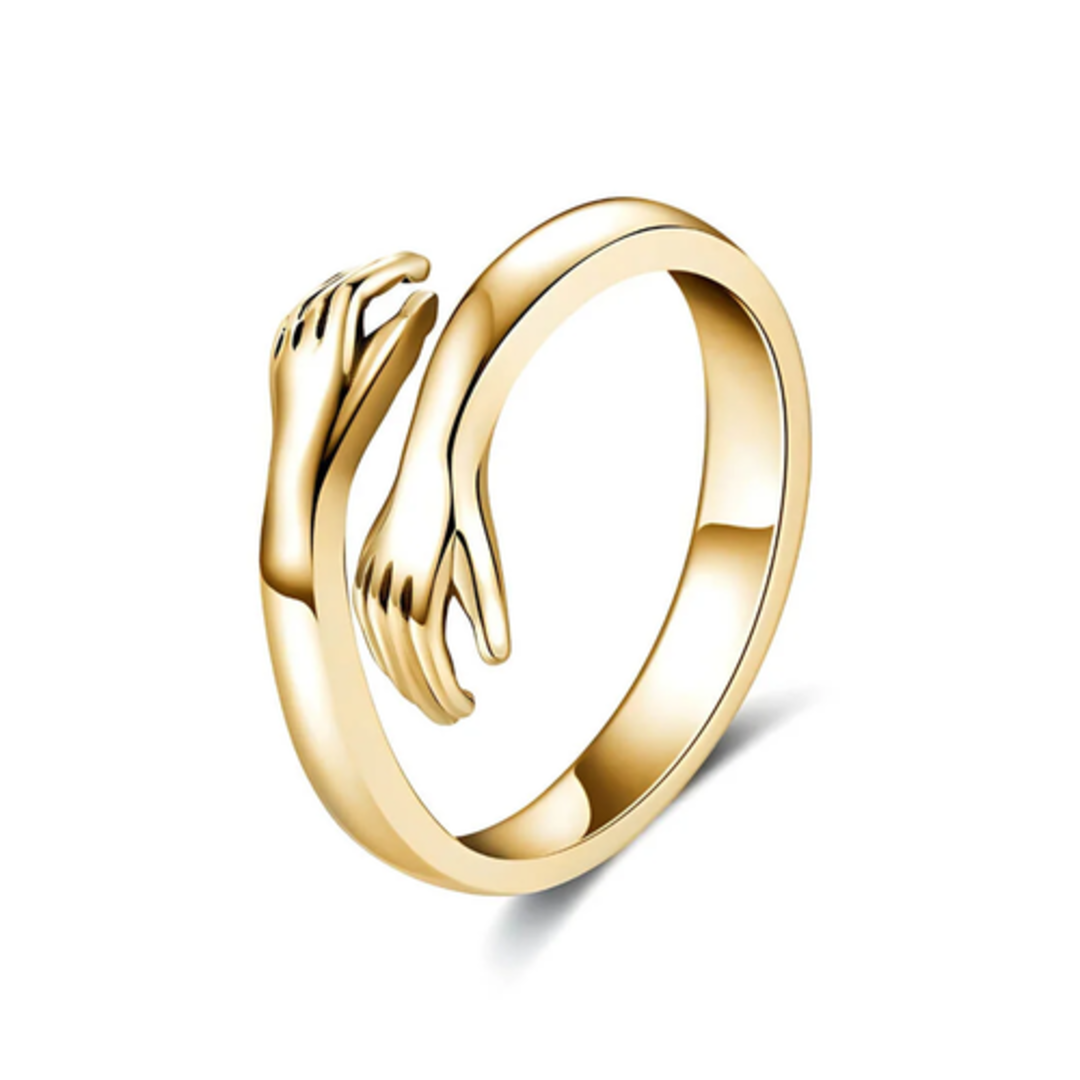 EmbraceRing | Verstelbare Ring met 18K Verguld Design