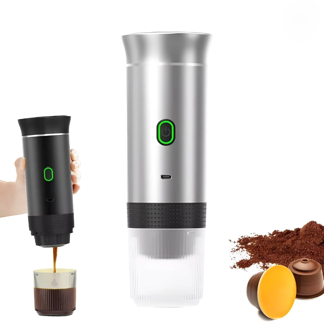 TravelBrew | 3-in-1 Draagbare Koffiemachine voor Auto, Camping & Outdoor