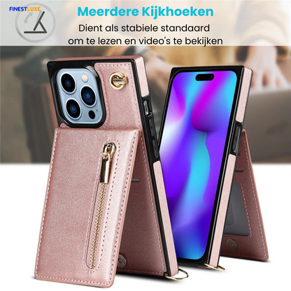 UrbanLoop | Crossbody Beschermhoes met Ritsvak & Kaartsleuven voor Smartphone