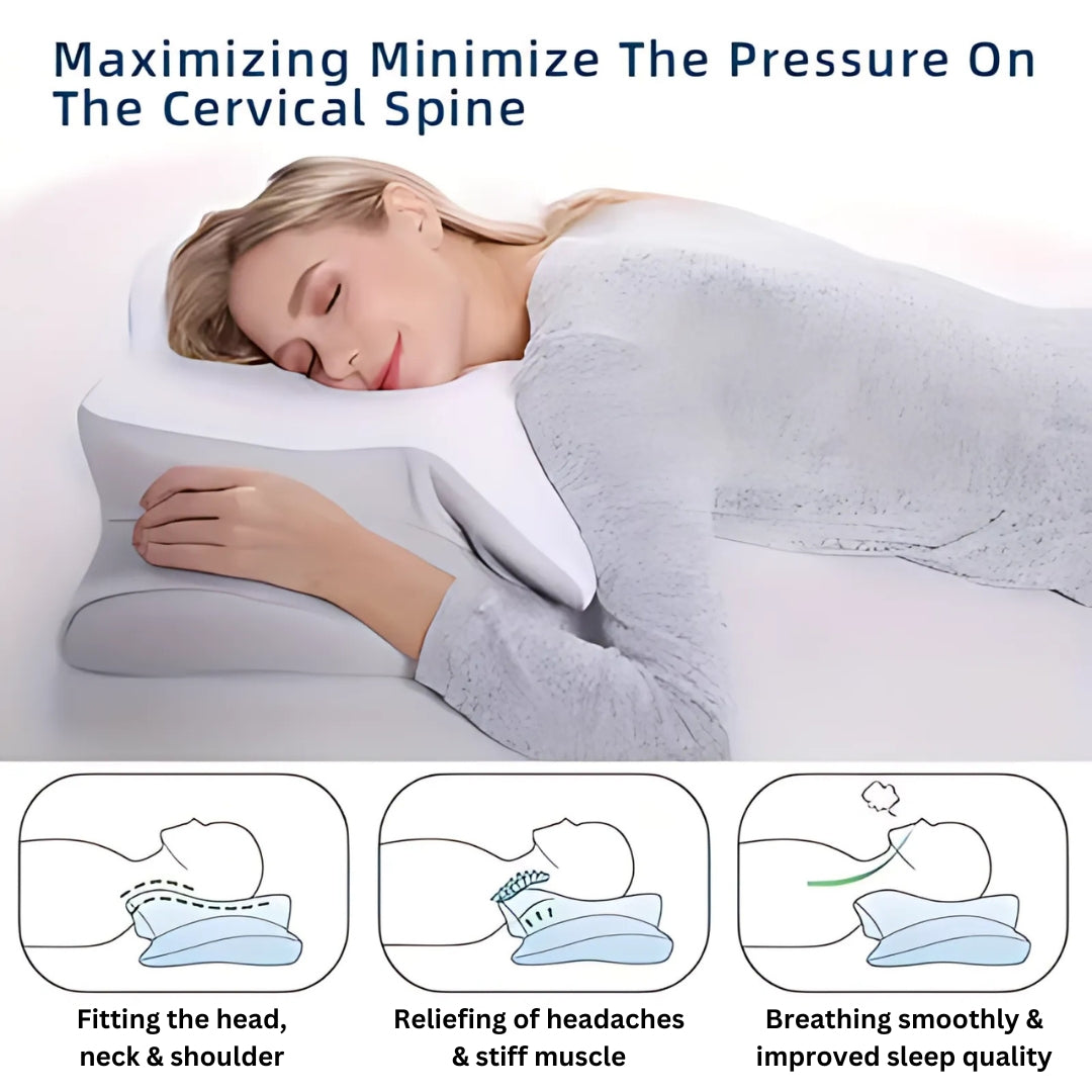 RelaxFoam Pillow | Verlicht Spanning en Verbeter je Nachtrust