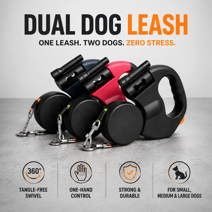 Dual Dog Leash | Stressvrije wandelingen met twee honden