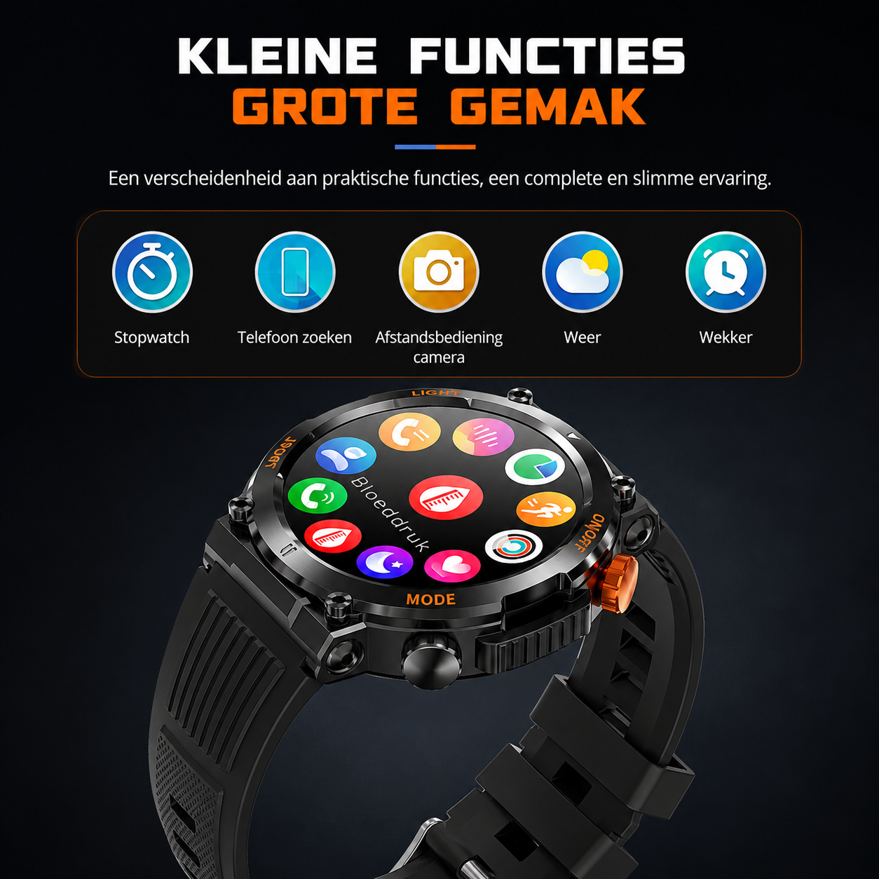 MotionTrack Smartwatch | Houd Grip Op Je Prestaties En Je Dag