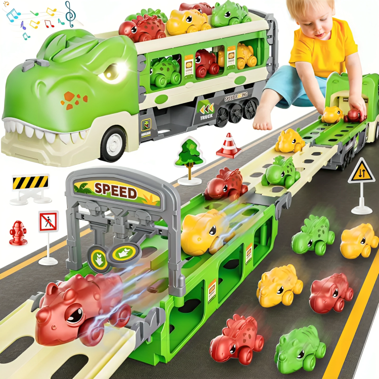 DinoTrack | Dinosaurus Transporttruck Voor Kinderen