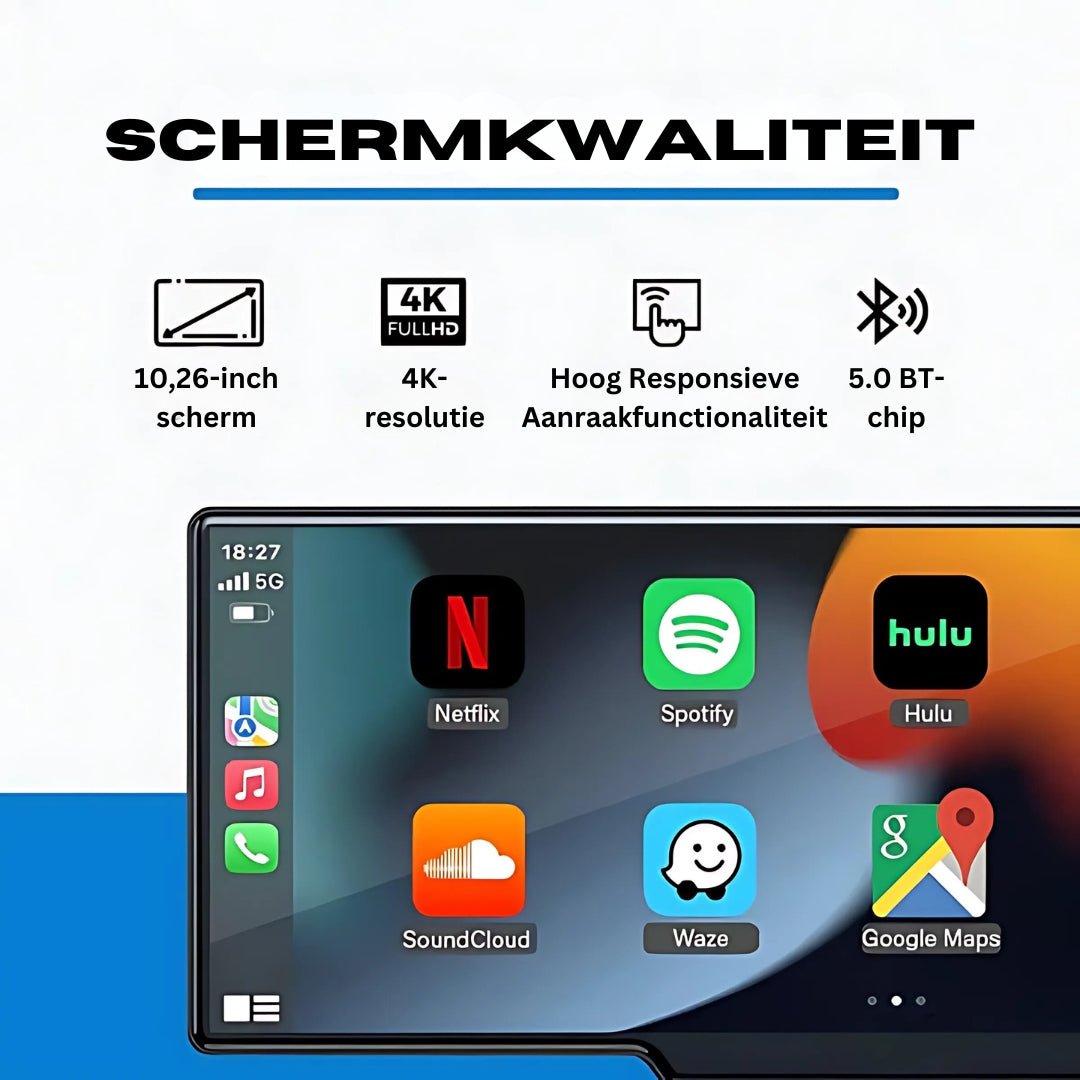 DriveSmart Pro | Apple CarPlay & Android Auto | Geschikt voor elke Auto