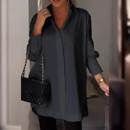 Oversized Lapel Button Shirt voor Dames