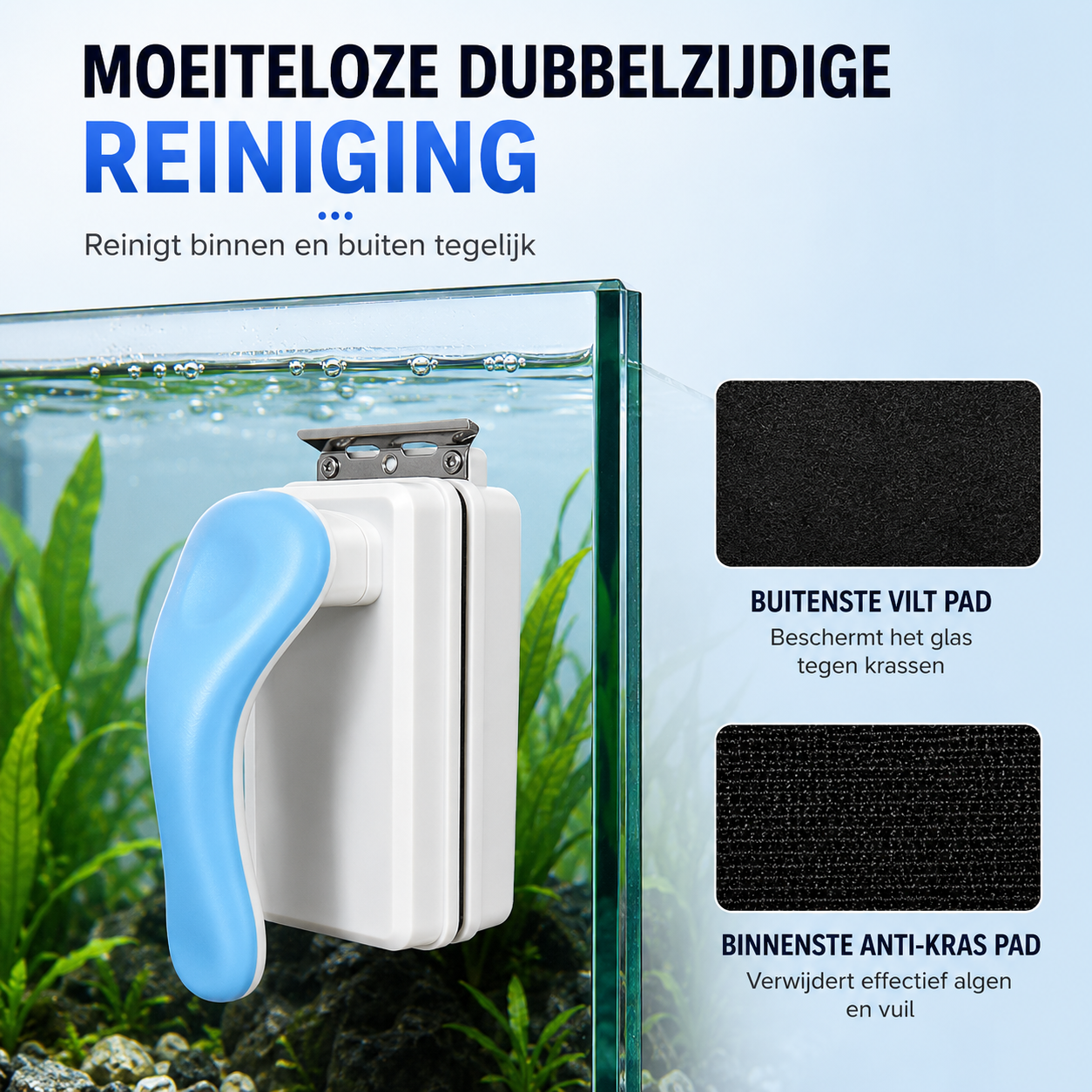 AquaMag Cleaner | Verwijdert Algen Zonder Natte Handen
