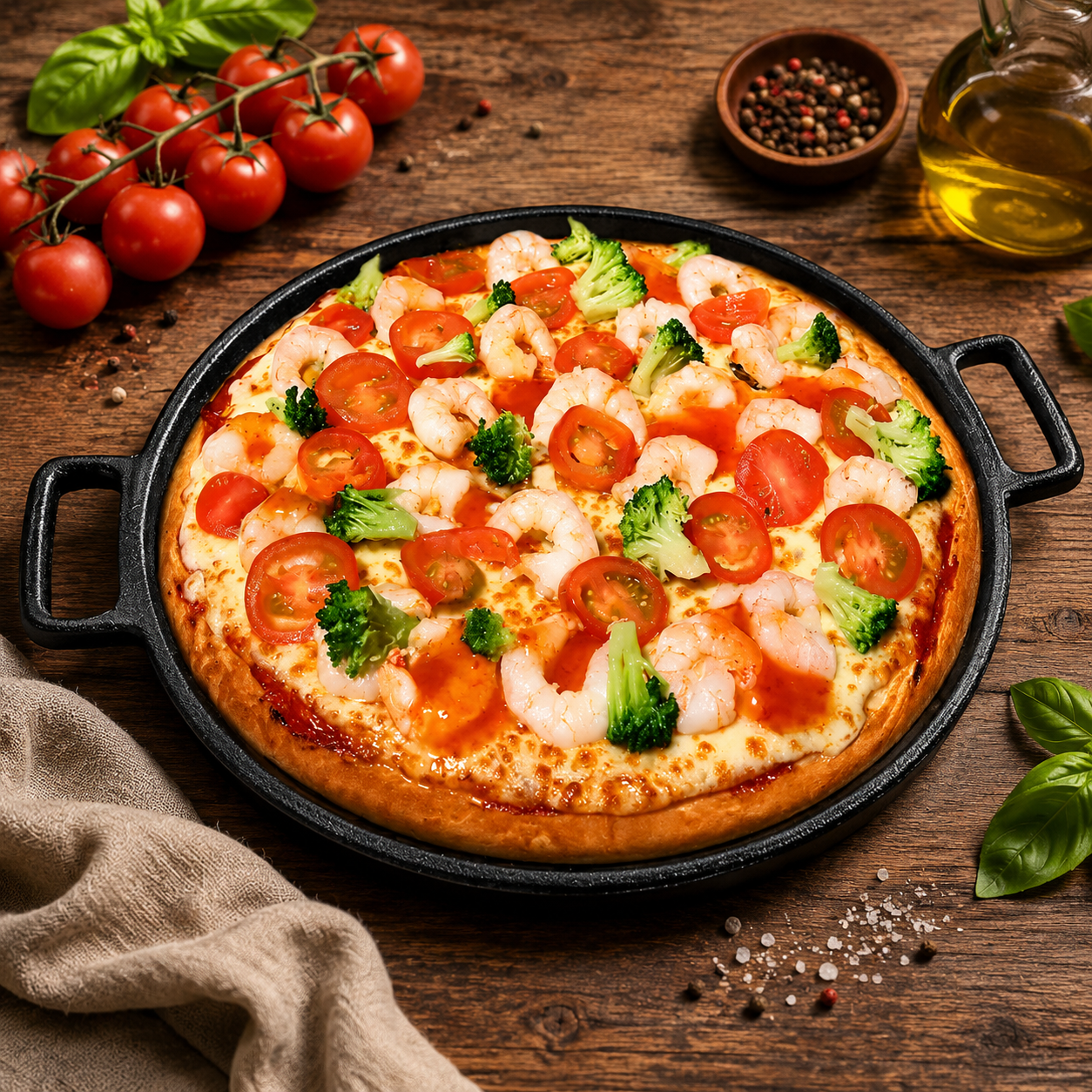 CrispPan | 14 Inch Gietijzeren Pizzapan Voor Een Krokante Bodem