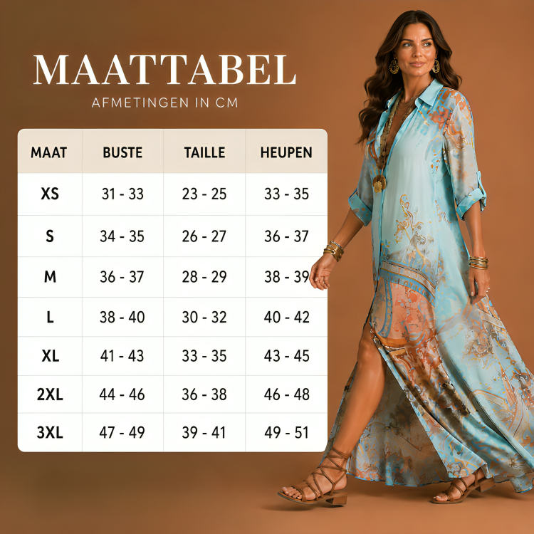 Cléo | Zijden Kaftan Maxi Jurk