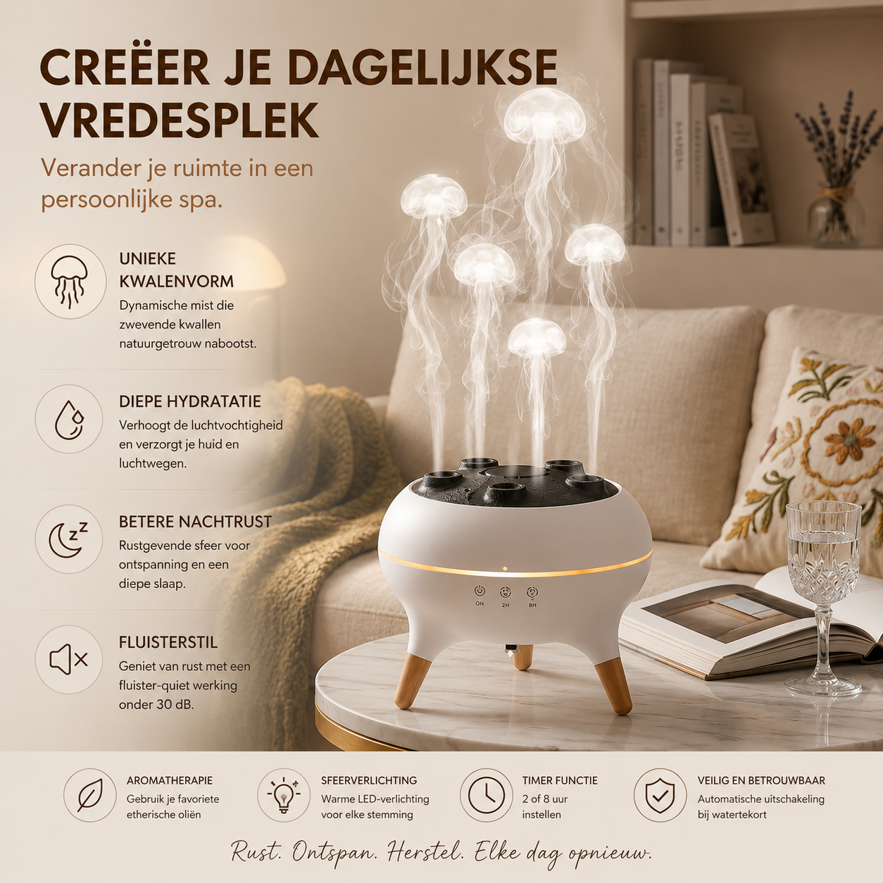 AquaJelly | Jellyfish Aroma Diffuser & Luchtbevochtiger