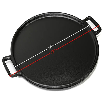 CrispPan | 14 Inch Gietijzeren Pizzapan Voor Een Krokante Bodem