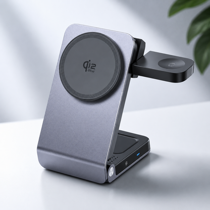 MagDock Elite | Drie Apparaten Opladen Met Eén Compact Station