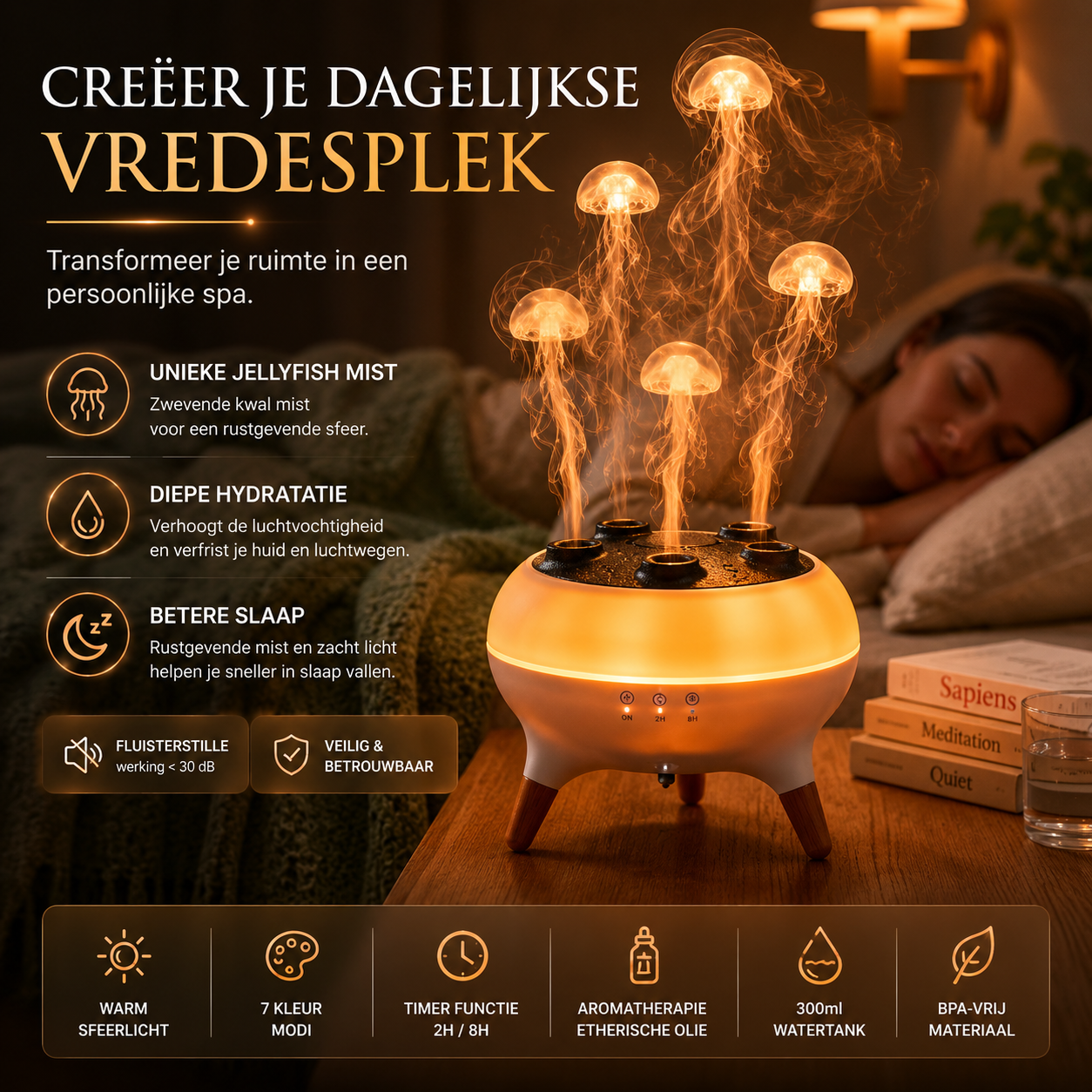 AquaJelly | Jellyfish Aroma Diffuser & Luchtbevochtiger