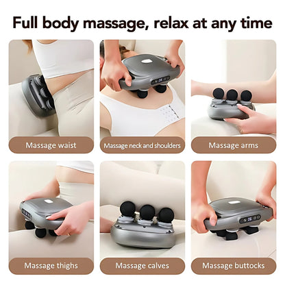 MassageGun | 6-in-1 Massageapparaat voor Ultieme Spierontspanning