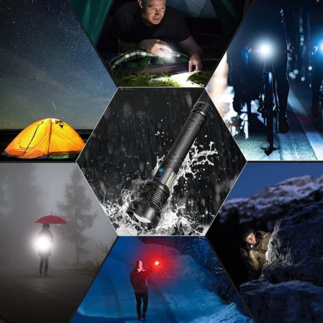 BrightMax | Oplaadbare LED Tactische Zaklamp met Ultrabereik