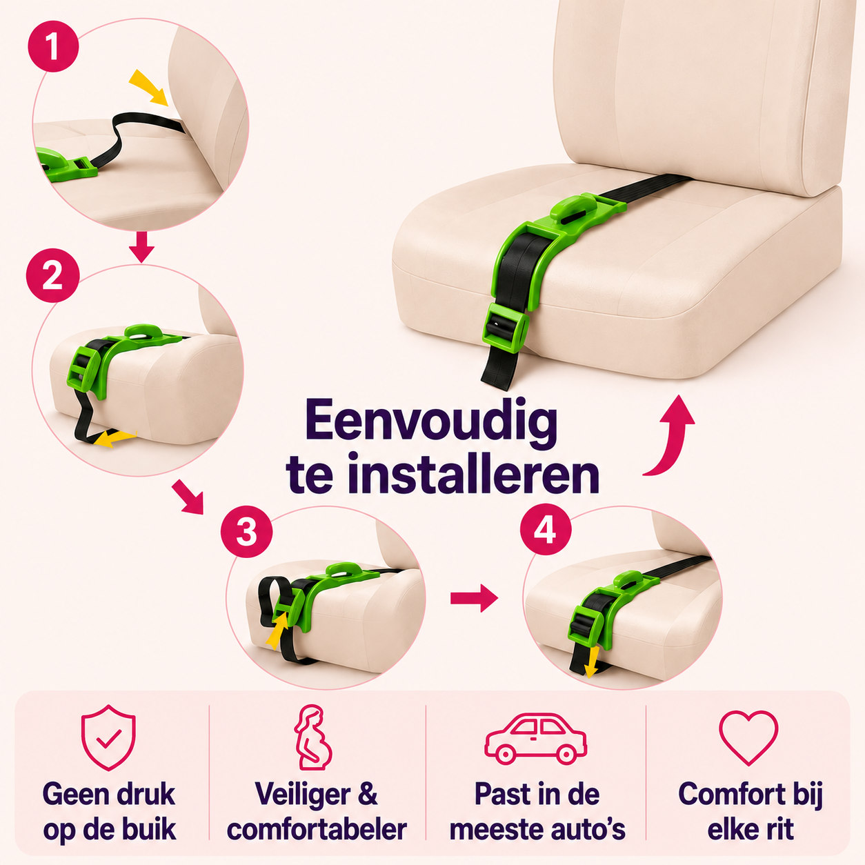 BellySafe | Gordelversteller Voor Zwangere Vrouwen