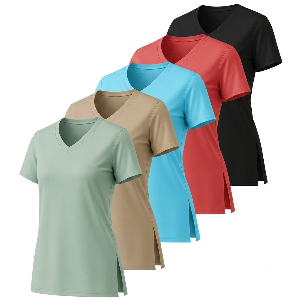 ActiveFit | 5-Pack Zachte V-Hals Sportshirts