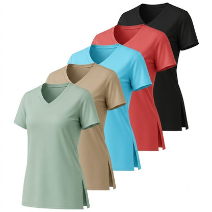 ActiveFit | 5-Pack Zachte V-Hals Sportshirts