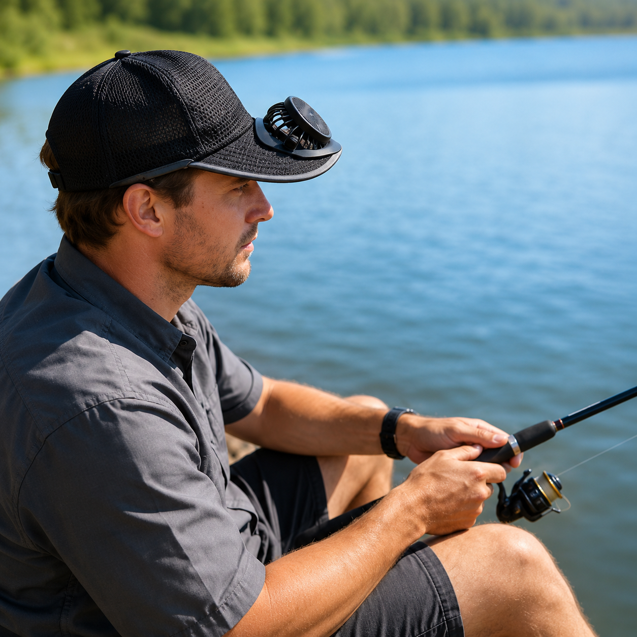 SolarBreeze | Verkoelende Outdoor Hoed Met Zonne-energie En USB
