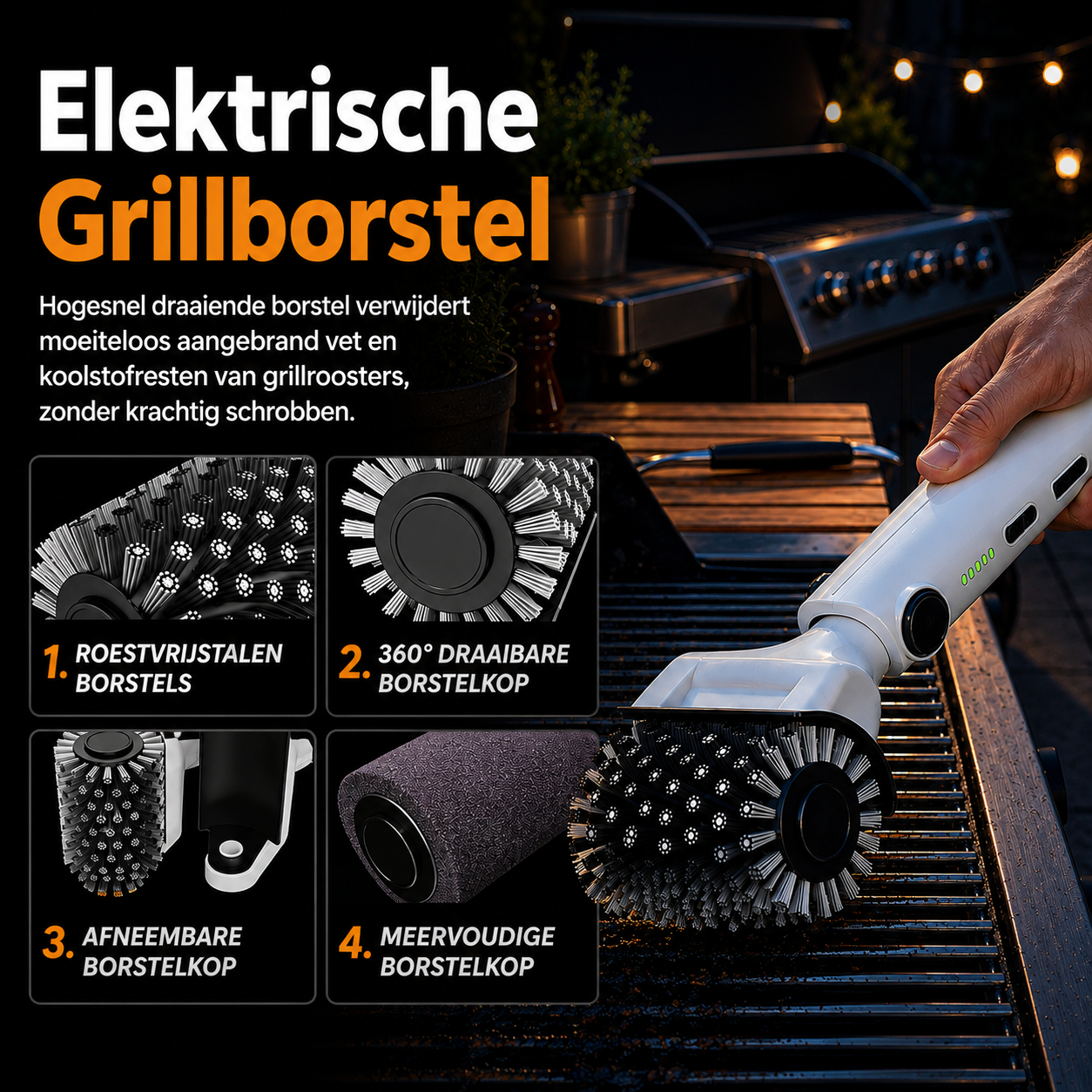 GrillBrush | Moeiteloos Een Schone BBQ