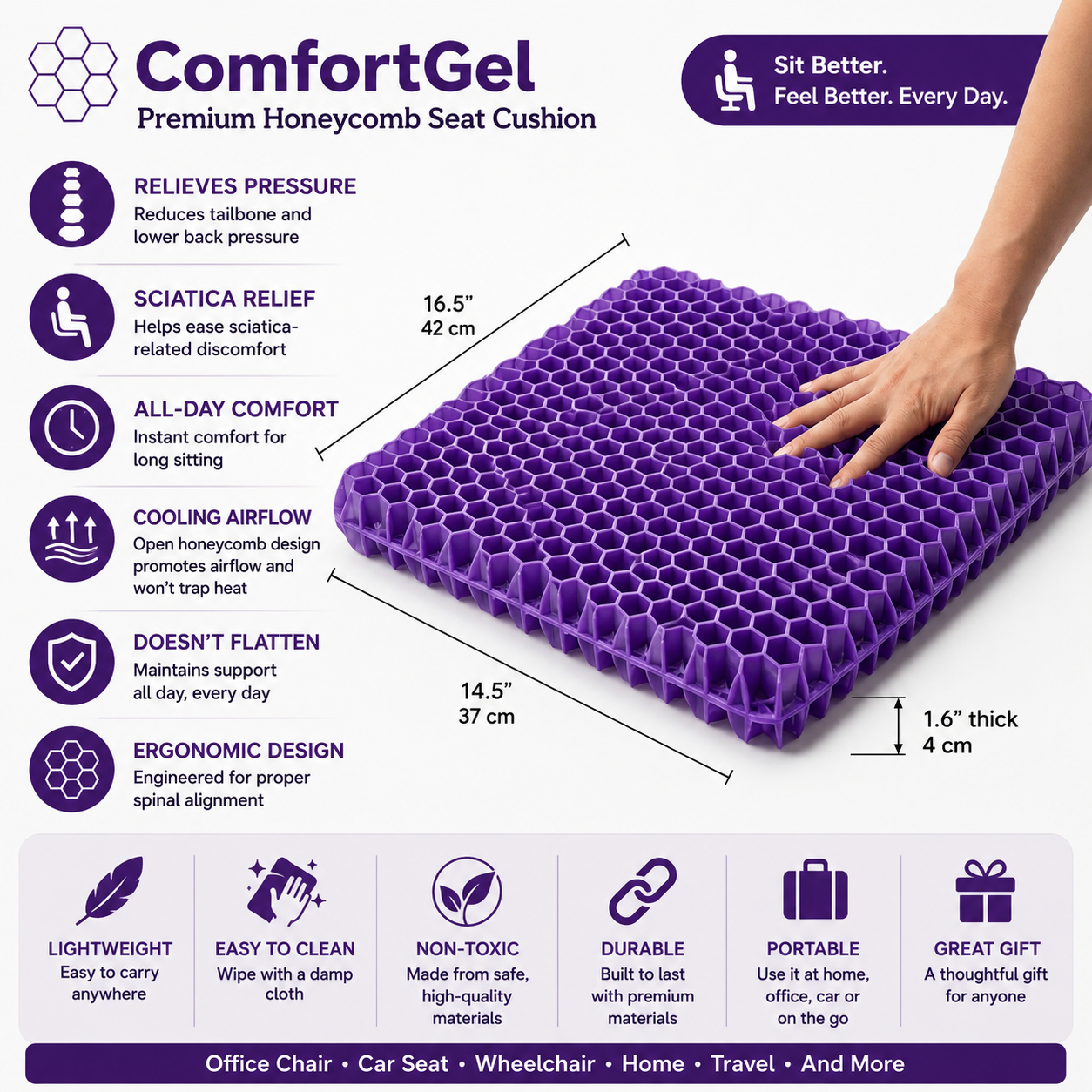 ComfortGel | Ergonomisch Gelkussen Voor Dagelijks Comfort