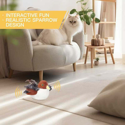 ChirpChase | Interactieve Vogel met Chirp en Flapperende Vleugels voor Katten