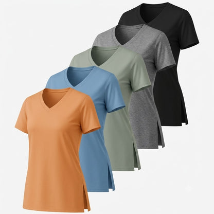 ActiveFit | 5-Pack Zachte V-Hals Sportshirts