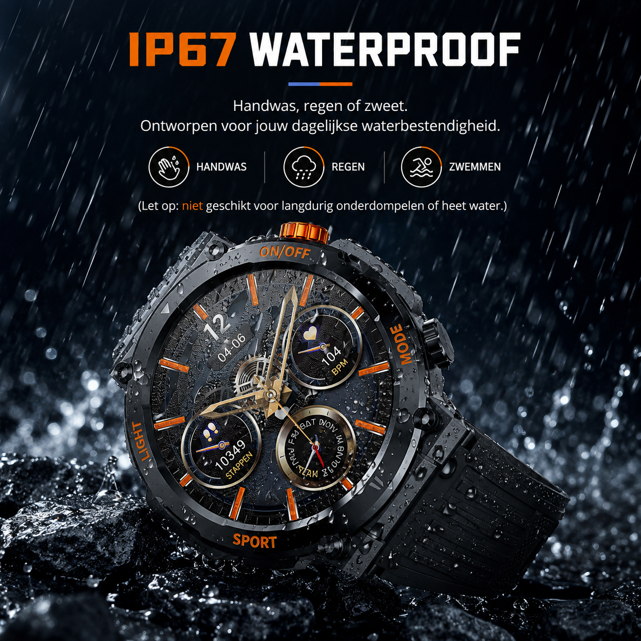 MotionTrack Smartwatch | Houd Grip Op Je Prestaties En Je Dag