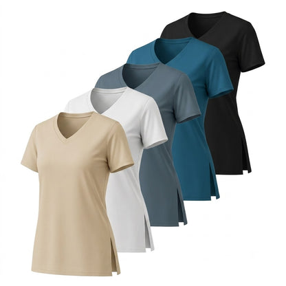ActiveFit | 5-Pack Zachte V-Hals Sportshirts
