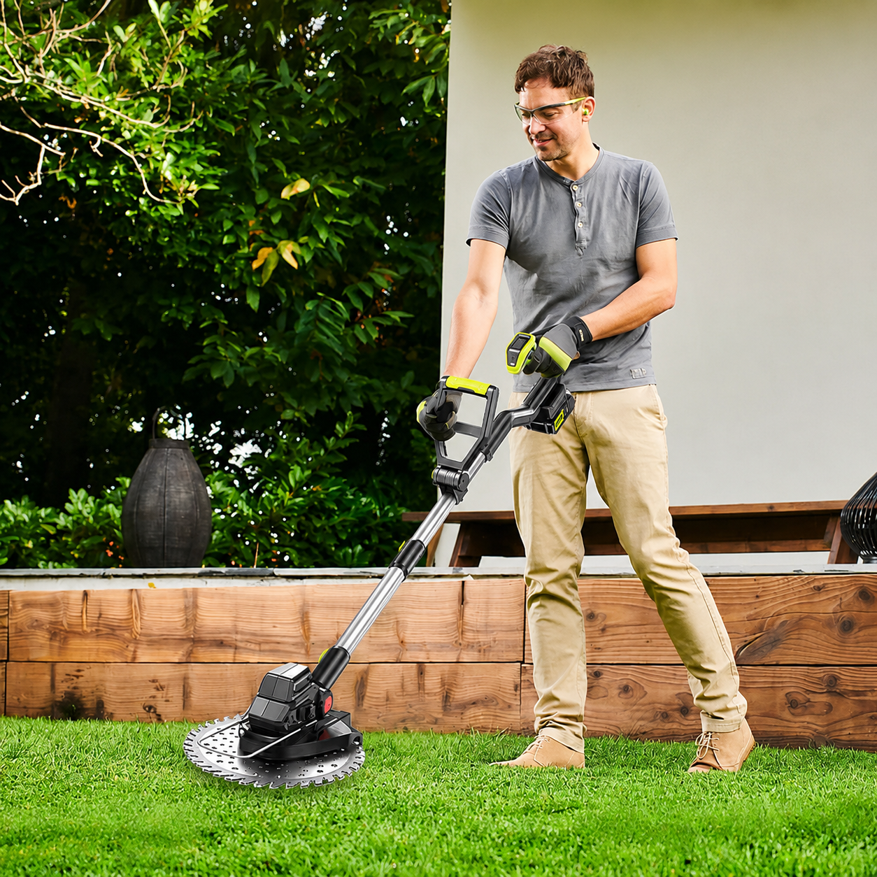 TrimFlex | Draadloze Grastrimmer met Verstelbare Steel