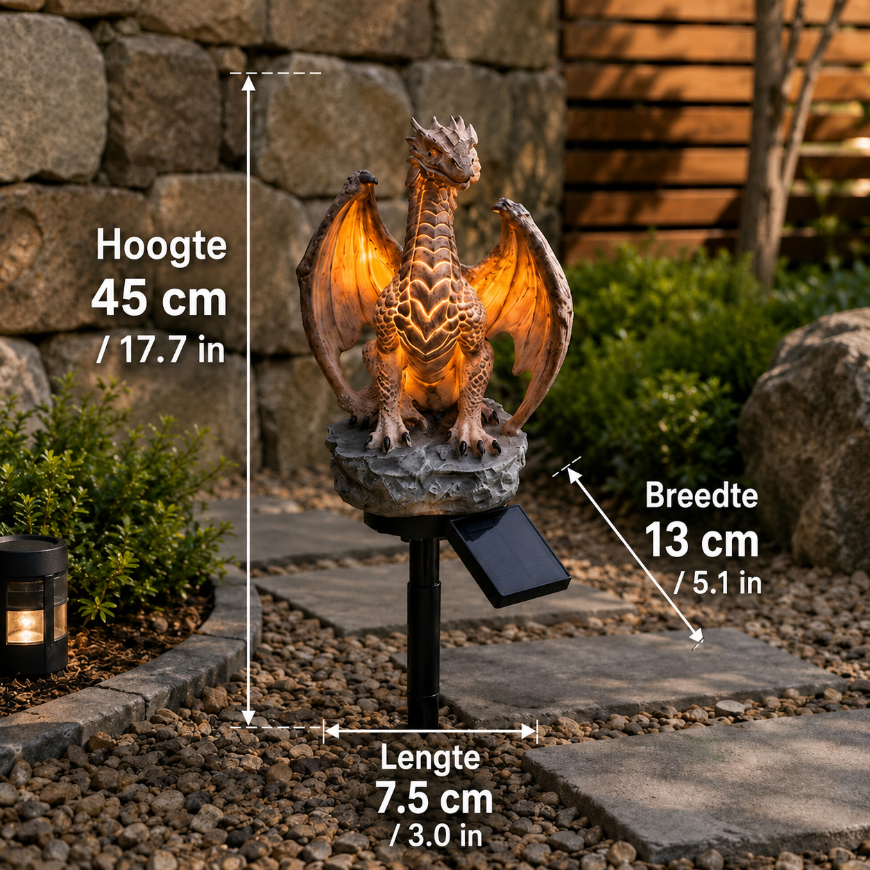 EmberDragon | Magische Solar Drakenlamp Voor Je Tuin