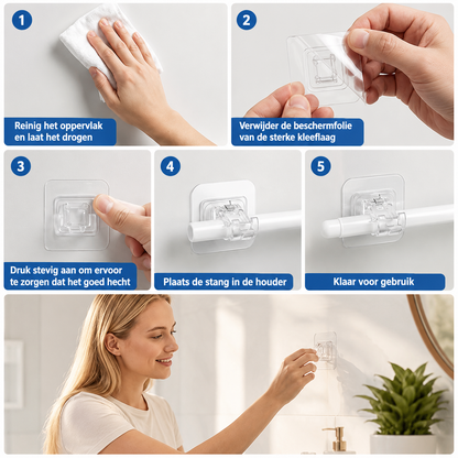 ClearGrip | Nooit Meer Een Losrakende Gordijnroede