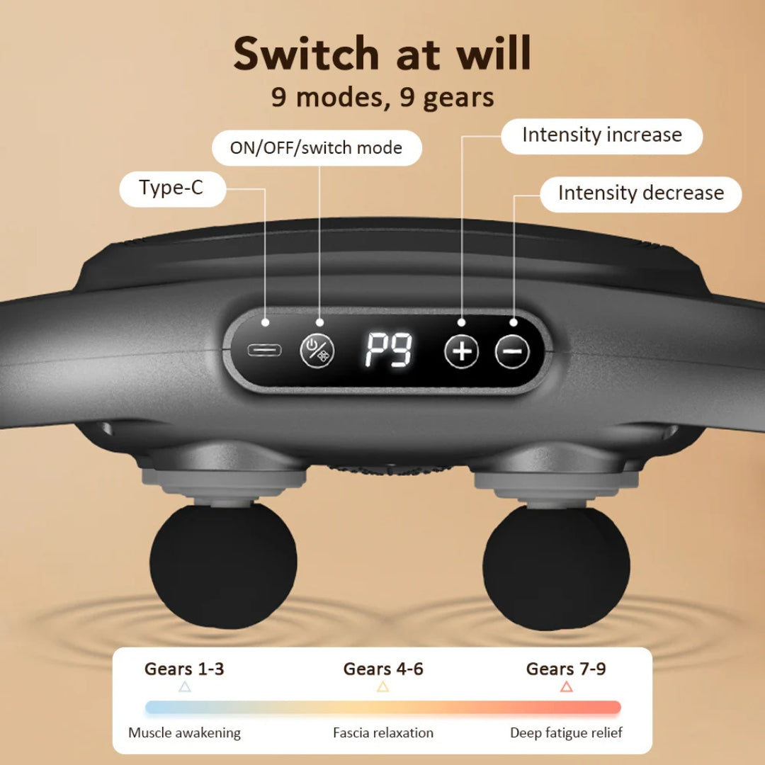 MassageGun | 6-in-1 Massageapparaat voor Ultieme Spierontspanning