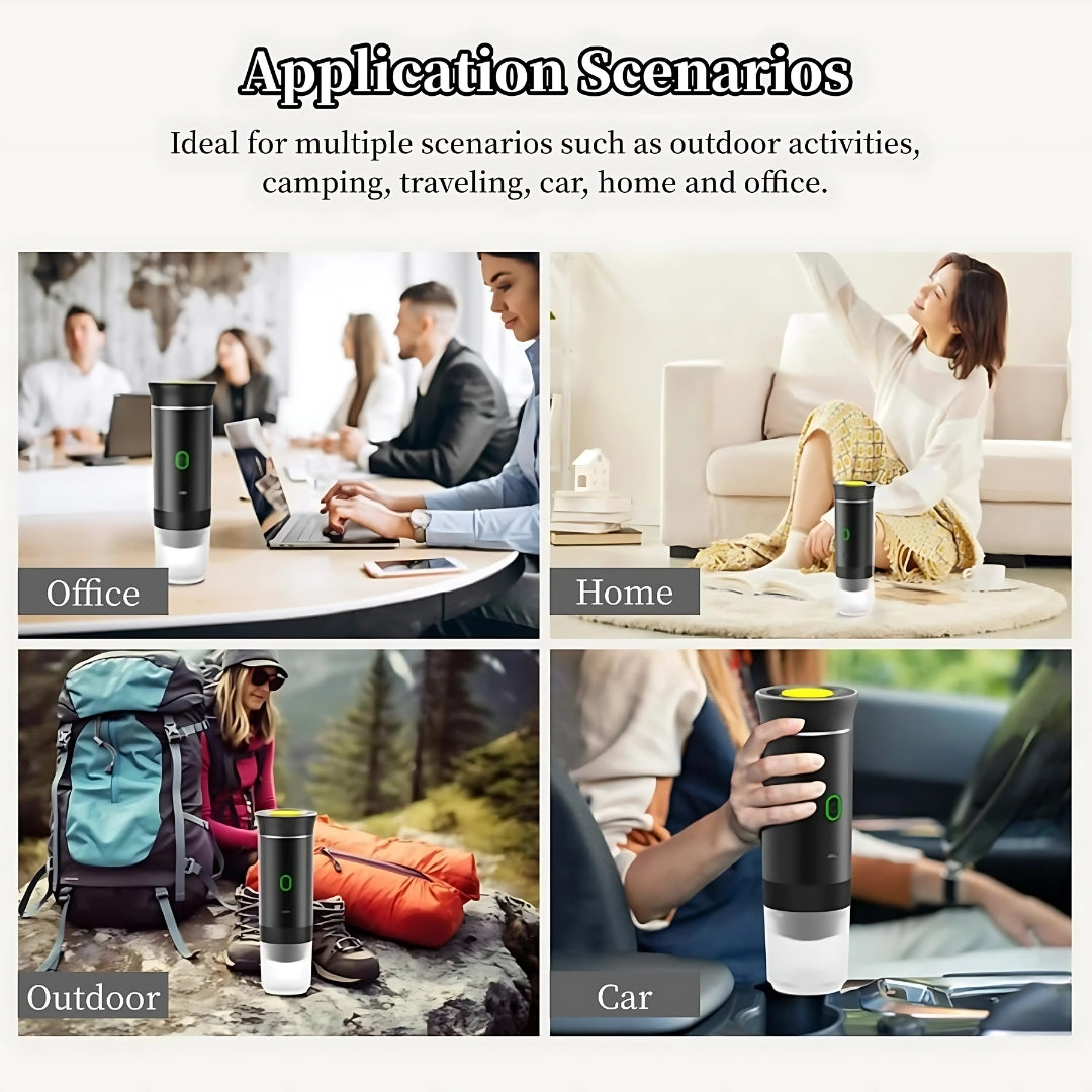 TravelBrew | 3-in-1 Draagbare Koffiemachine voor Auto, Camping & Outdoor