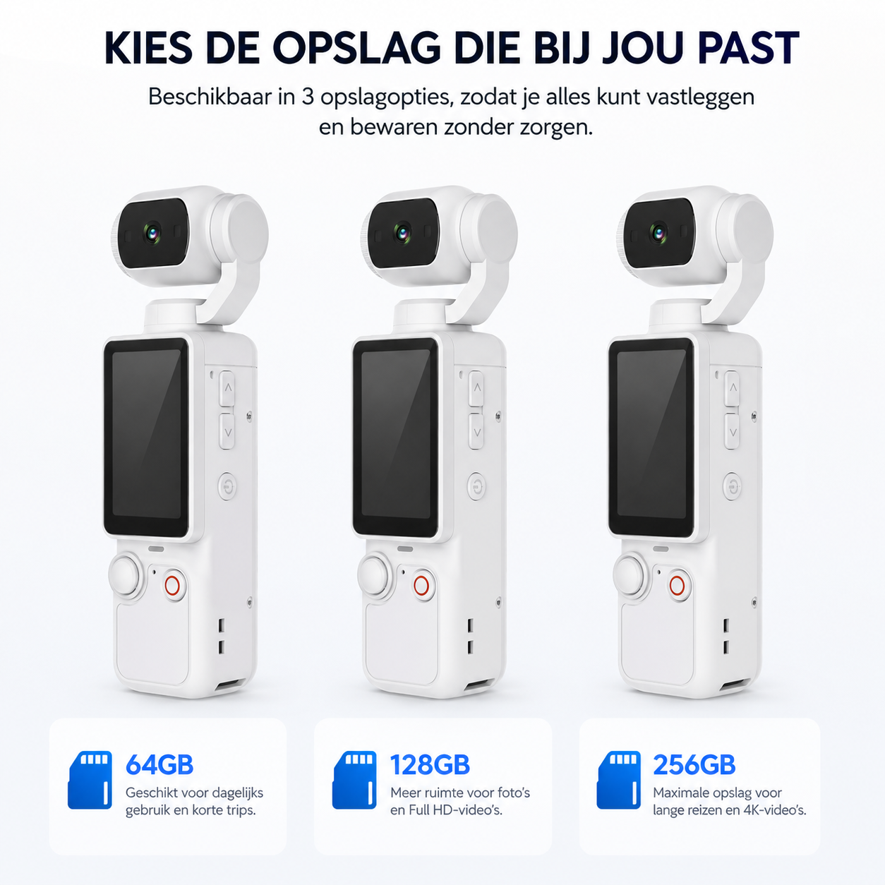 GlideCam | Slimme 4K Pocket Gimbal Camera