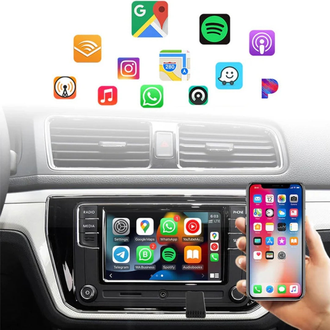 EasyPlay | Draadloze Apple CarPlay & Android Auto | USB & USB-C