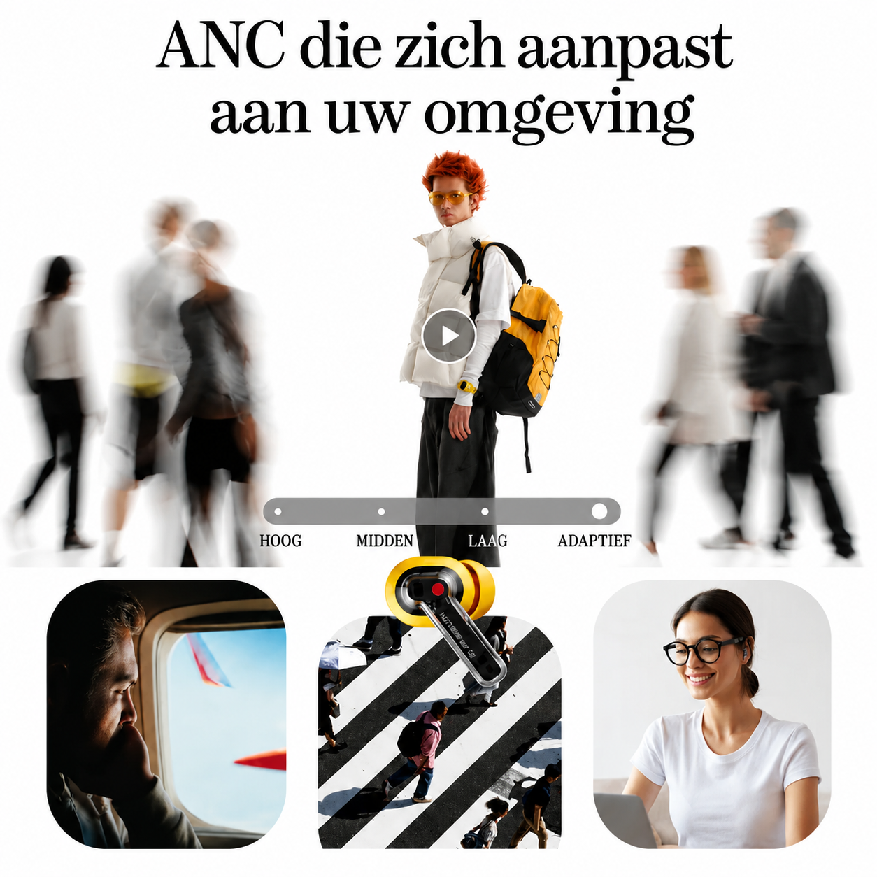 Nethos | Premium Draadloze ANC Oordopjes