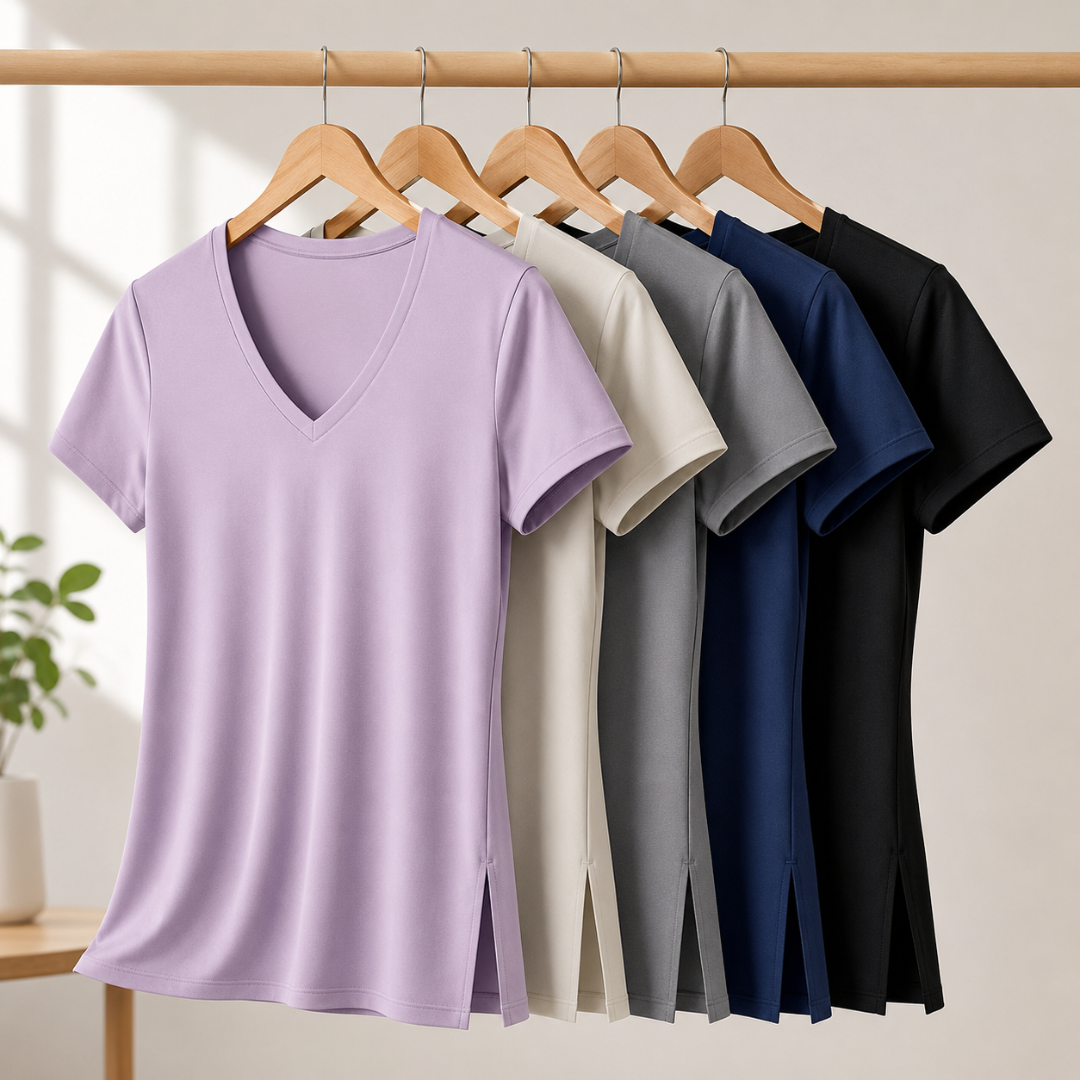 ActiveFit | 5-Pack Zachte V-Hals Sportshirts