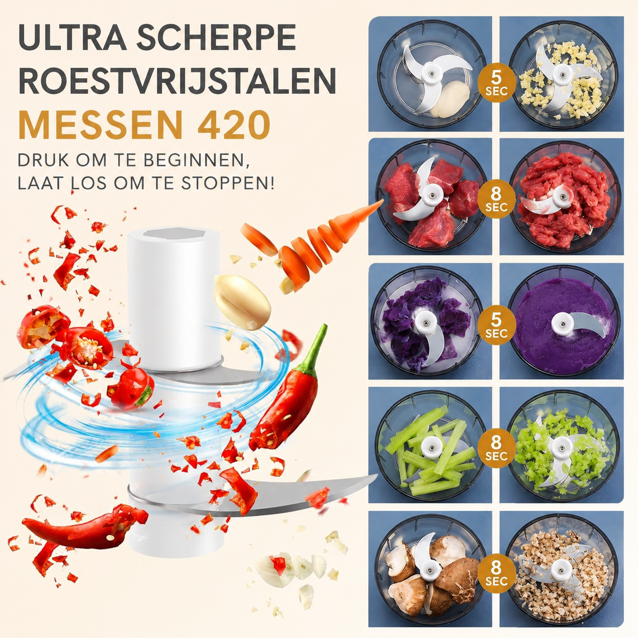 QuickChop | Draadloze Keukenhacker