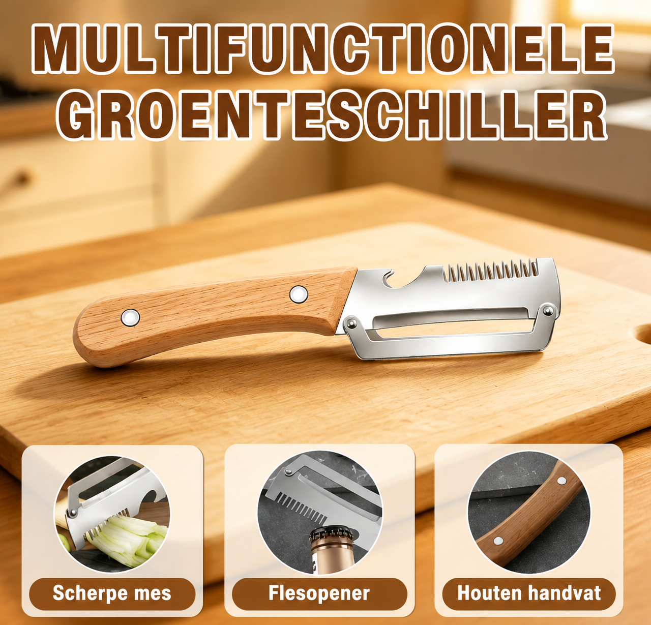 SmoothPeel | Keukenpeeler met Scherpe Messen en Ergonomisch Handvat