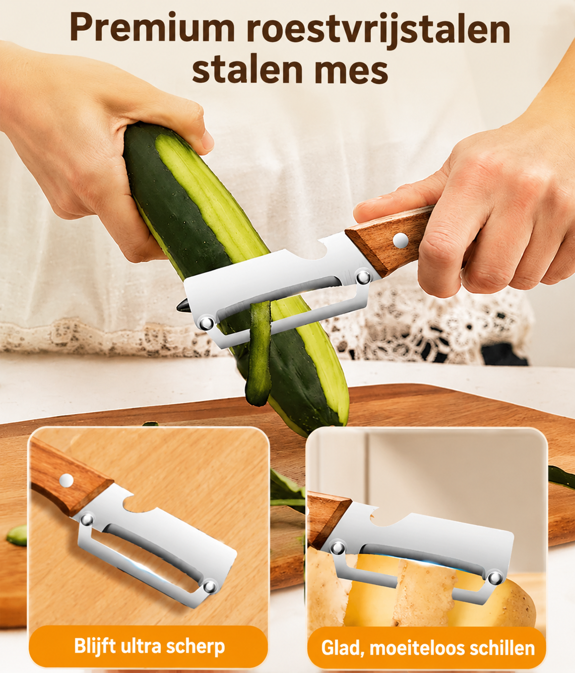 SmoothPeel | Keukenpeeler met Scherpe Messen en Ergonomisch Handvat