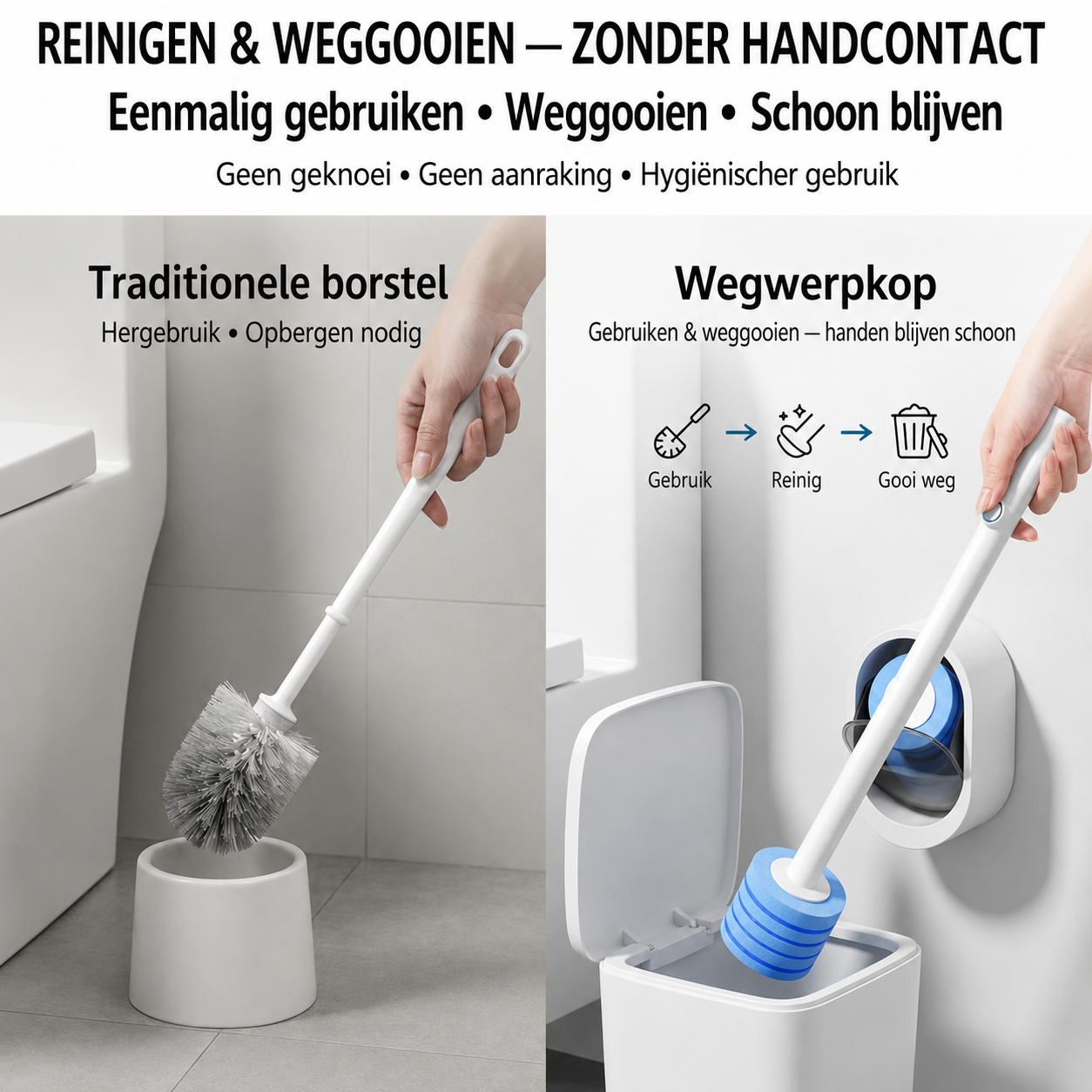 CleaningBrush | Hygiënisch Schoon Zonder Vieze Borstel