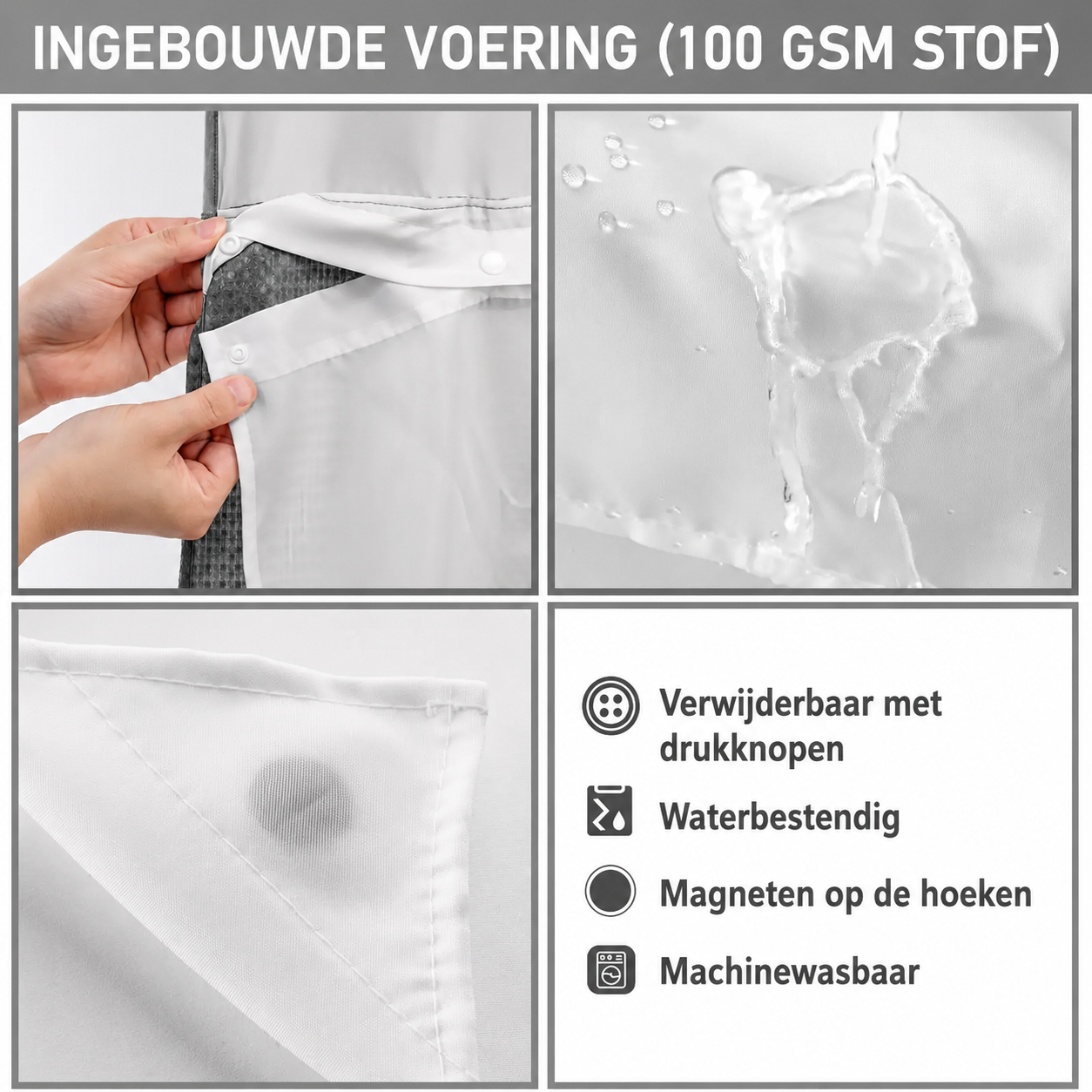 Showercurtain | Snel Ophangen Zonder Losse Haken