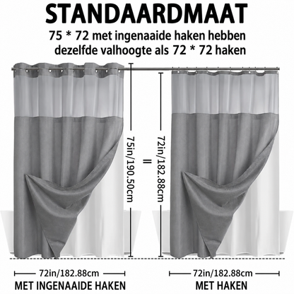 Showercurtain | Snel Ophangen Zonder Losse Haken