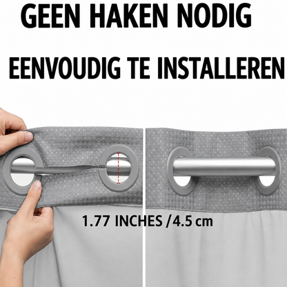 Showercurtain | Snel Ophangen Zonder Losse Haken