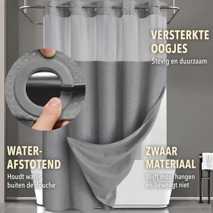 Showercurtain | Snel Ophangen Zonder Losse Haken