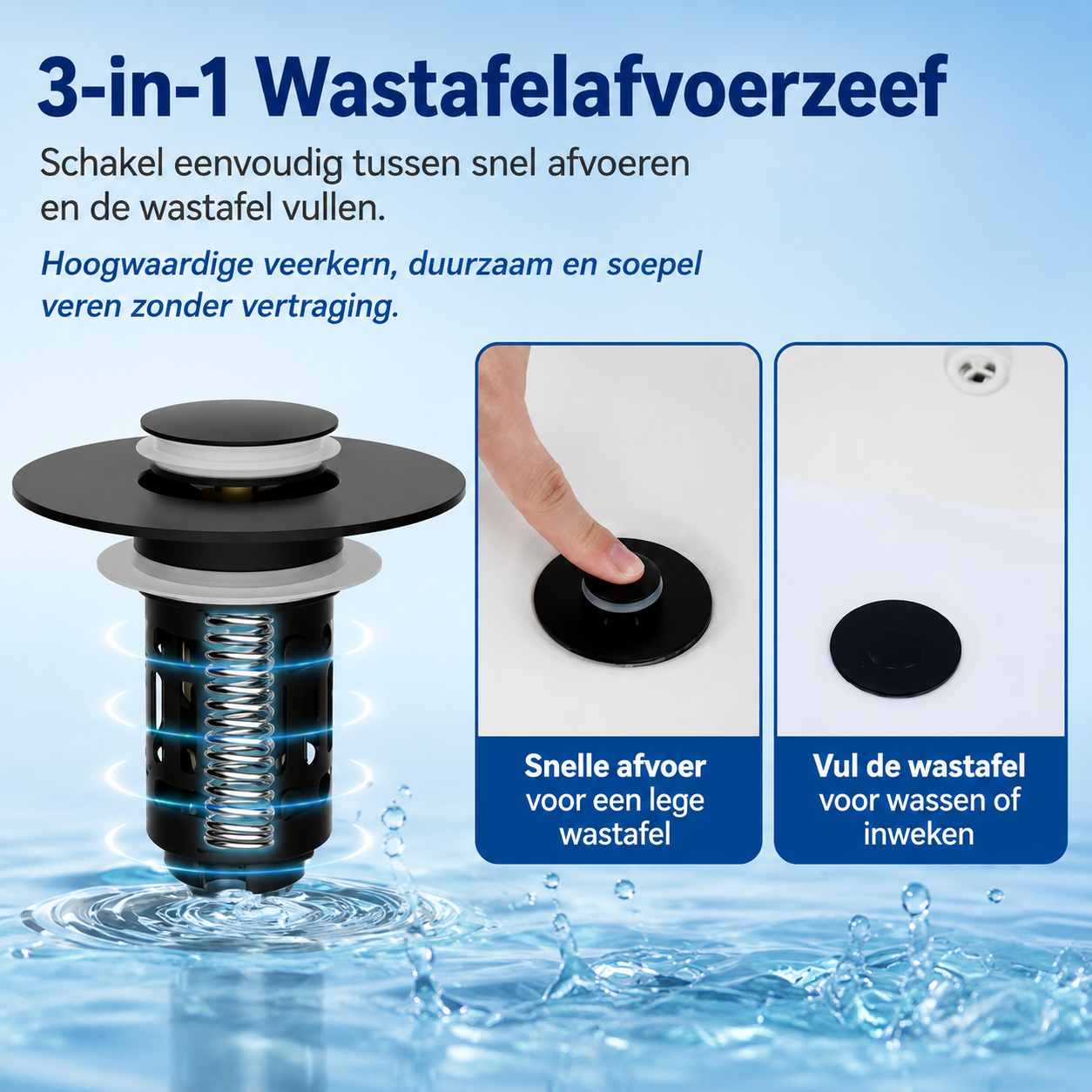 SinkGuard | Slimme Pop-up Afvoerstop Voor Een Schone Wastafel