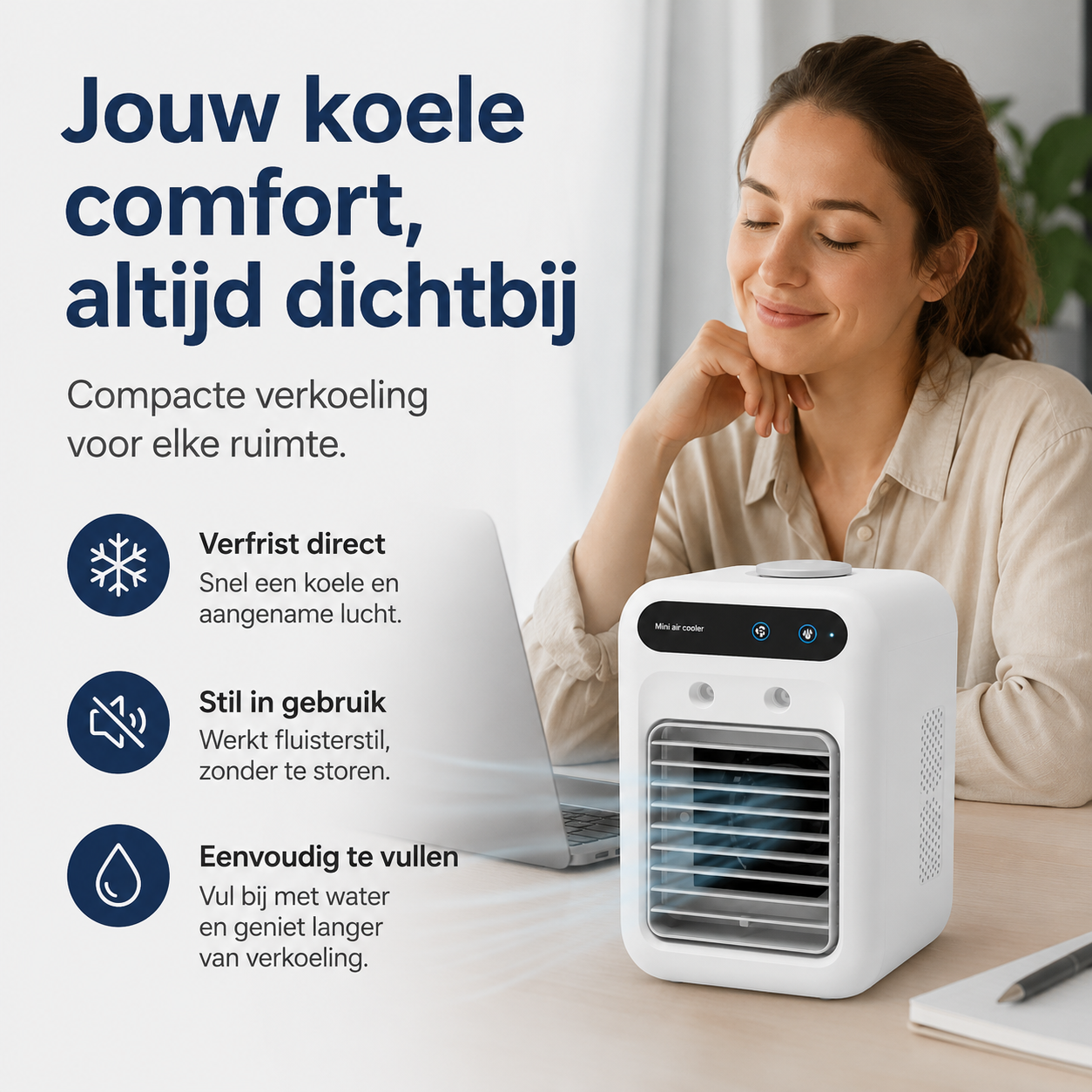 VentoCool | Persoonlijke Verkoeling Zonder Droge Lucht