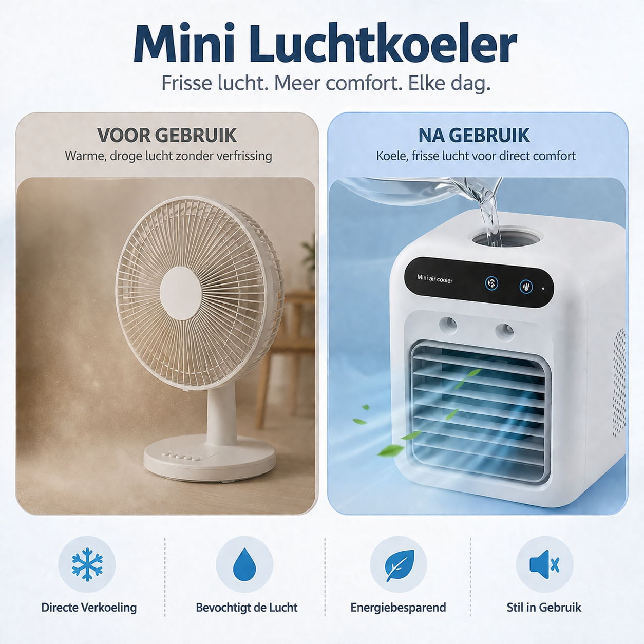 VentoCool | Persoonlijke Verkoeling Zonder Droge Lucht